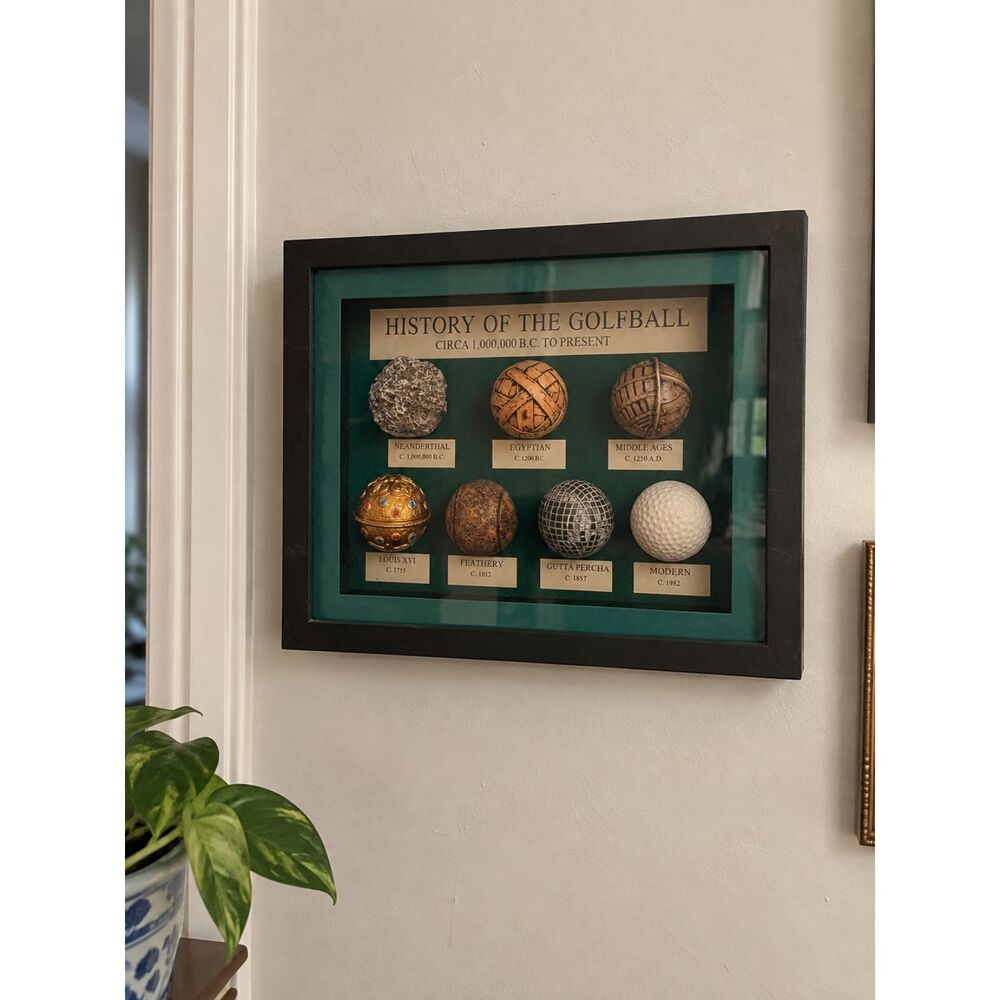 Golf History Shadow Box Wall Decor